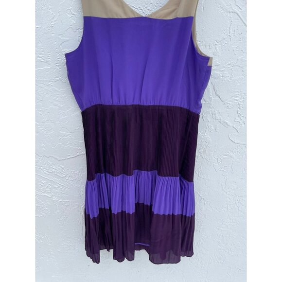 Eloquii Womens Pullover Sleeveless Pleated Dress Multicolor Sz 16W - Picture 3 of 9